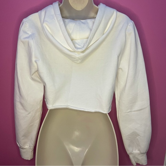 Barbie Cropped Hoodie - White - Size Small - Picture 8 of 13